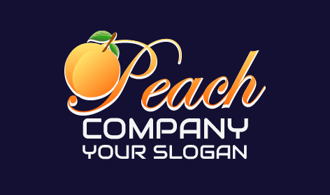 Cute Peach Wordmark Logo