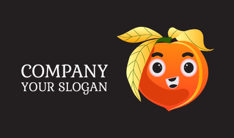 Delightful Cartoon Peach Logo