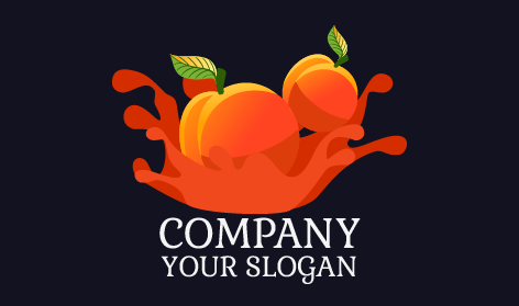 Natural Peach Flavor Drink Logo