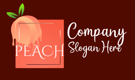 Pulpy Peach Syrup Dripping Logo