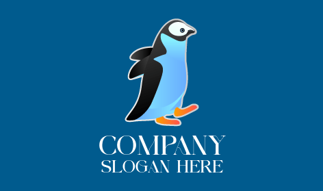 Logotipo Adorável De Passeio De Pinguins