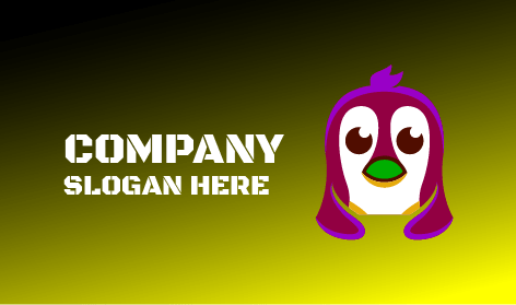 Logo Del Pinguino Con Becco Colorato