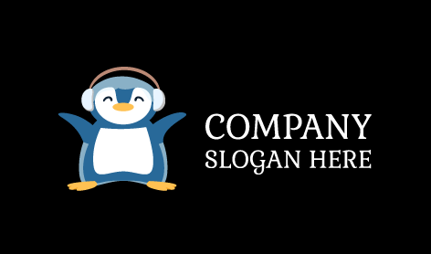 Auscultadores Delight Penguin Logo