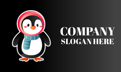 Logotipo De Roupas Aconchegantes De Pinguim