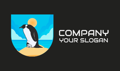 Logotipo De Mãe E Bebê Pinguim