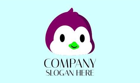 Logo Pinguino Testa Viola