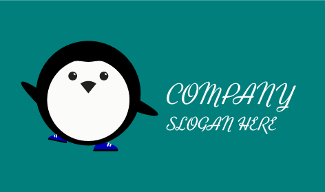 Logo Pinguino Dal Corpo Rotondo