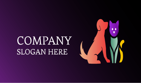 Logotipo Adorable De Perro Y Gato