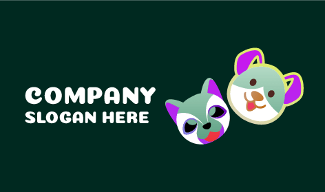 Logotipo De Perro Y Gato De Dibujos Animados