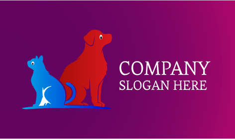 Logotipo de Perro Gato Power Duo