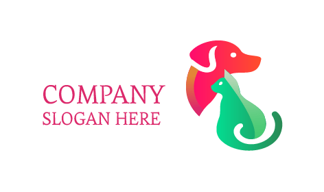 Logotipo Sofisticado De Gato Y Perro