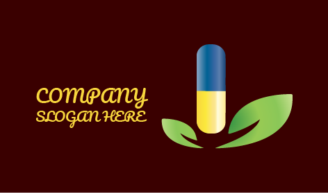 Herbal Capsule Pharmaceutical Logo