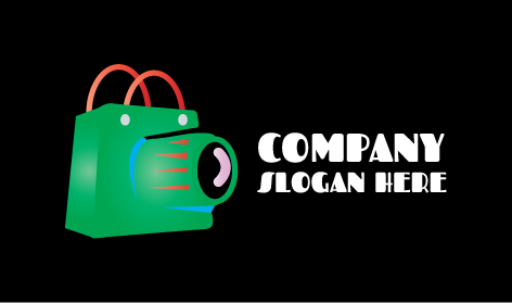 Logo De Photographie De Vente Au Détail D'appareils Photo