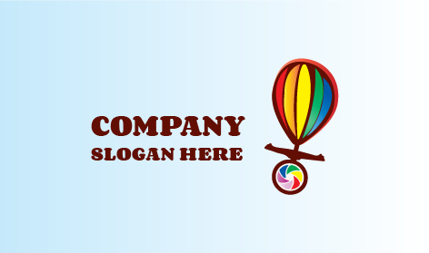 Logo De Photographie En Parachute