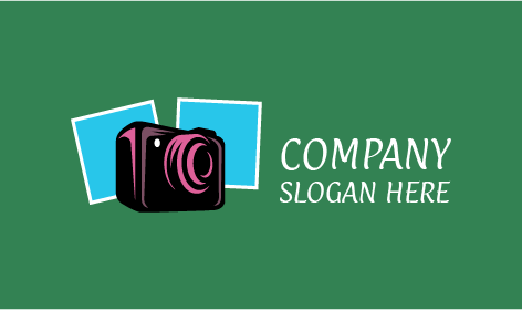 Logo de photographie d'image bleu ciel