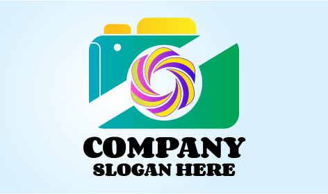 Logo De Photographie D'objectif Vibrant