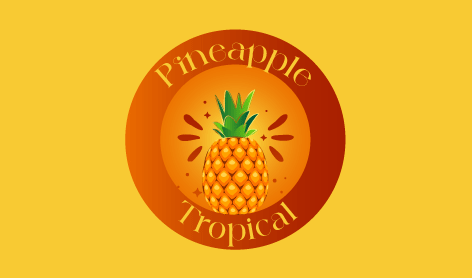 Dark Orange Pineapple Splashes Logo