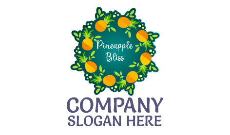Decorative Pineapple Frame Logo