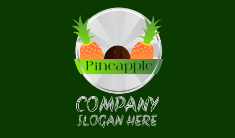 Delicious Orange Pineapple Logo
