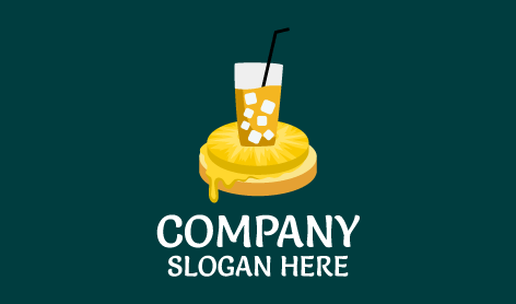Delicious Pineapple Juice Logo