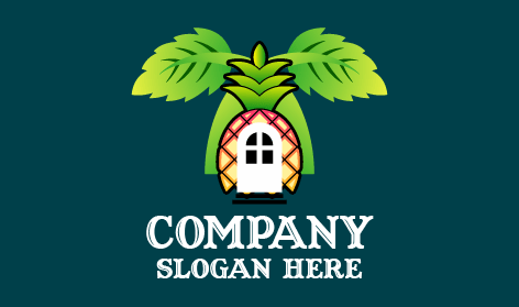 Green Aesthetic Pineapple Logo