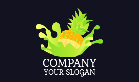 Green Splash Pineapple Logo