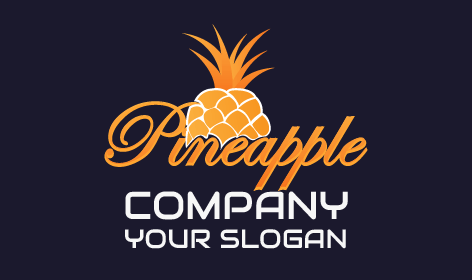Half Cut Pineapple Logo