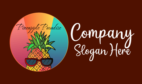 Kawai Style Pineapple Logo