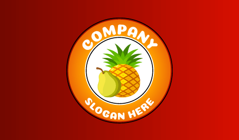 Pineapple Monogram Fruit Logo