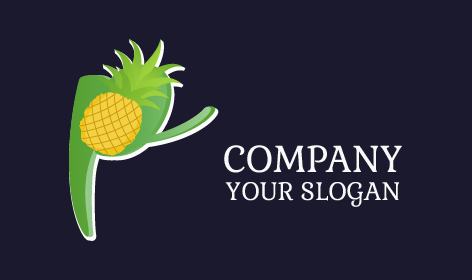 Pineapple P Alphabet Logo