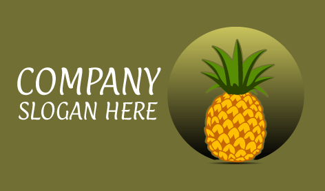 Realistic Pineapple Fruit Logo