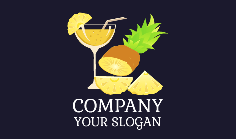 Sliced Pineapple Smoothie Logo
