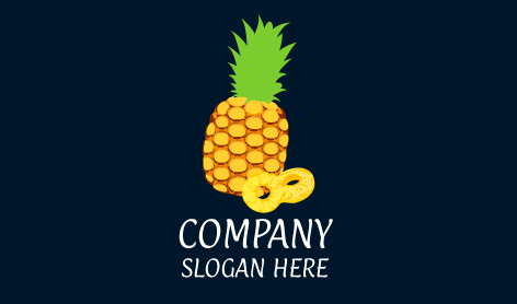 Spiky Yellow Pineapple Logo