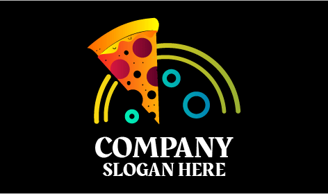Blaue Kugeln Pizza Logo
