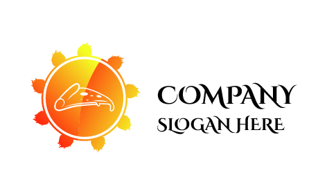 Parlak Renkli Pizza Logosu