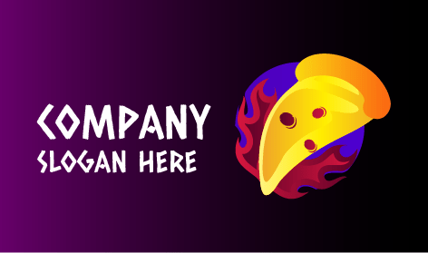 Käsiges Gelbes Pizza-logo