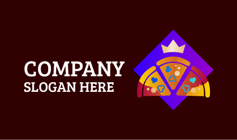 Logotipo De Pizza Con Corona Dorada