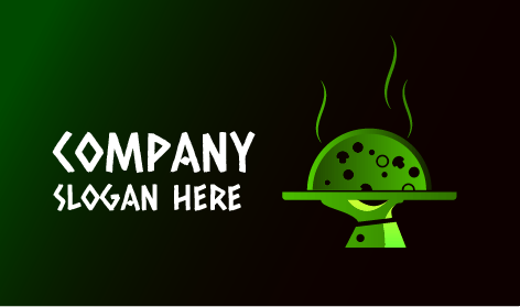 Yeşil Gizemli Pizza Logosu