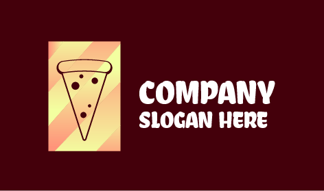 Metalik Dikdörtgen Pizza Logosu