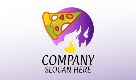 Logotipo De Pizza Vegana En Porciones