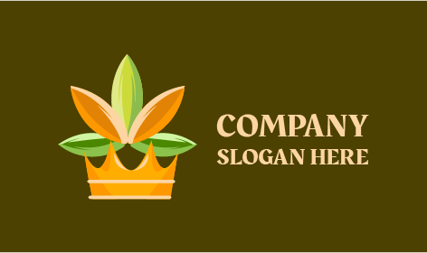 Kristalize Yapraklı Bitki Logosu