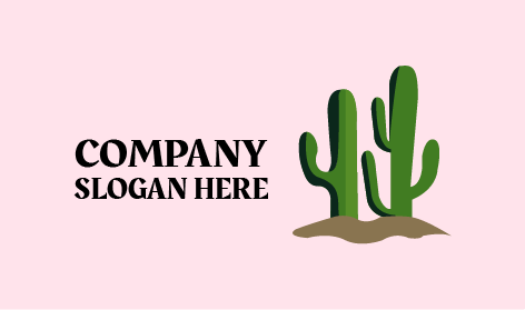 Logo Della Pianta Di Cactus Del Deserto