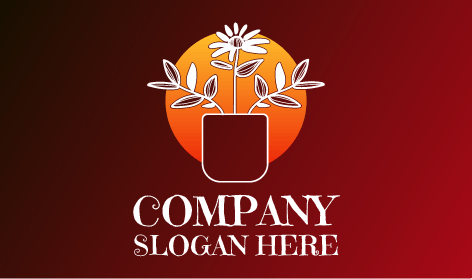 Indoor Brown Plant Pot Logo