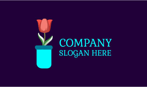 Logo Della Pianta Di Fiori Rossi