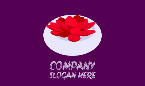 Logo Della Pianta Di Loto Rosso