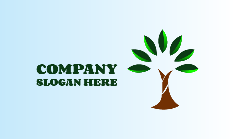 Seven Leaf Tree Plant Logo
