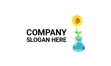 Logo Della Pianta Di Girasole Vorticoso