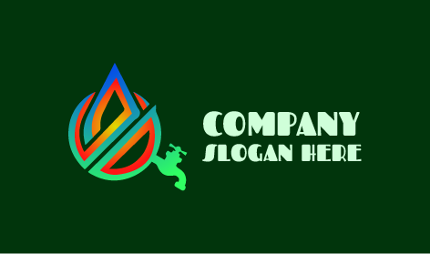 Logotipo De Plomería De Círculo Dividido