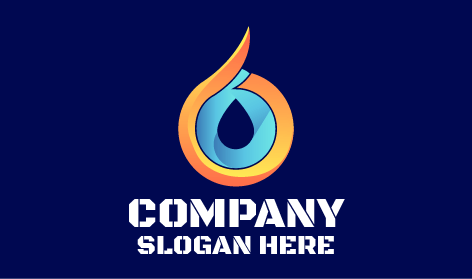 Logotipo De Plomería De Agua Y Gas