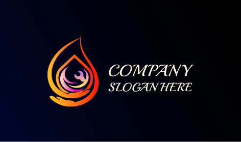 Logo Idraulico A Goccia Sfumata